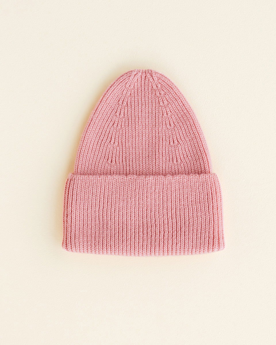 Hvid Fonzie Beanie Bubblegum - Merino Wool Beanie Hvid – La