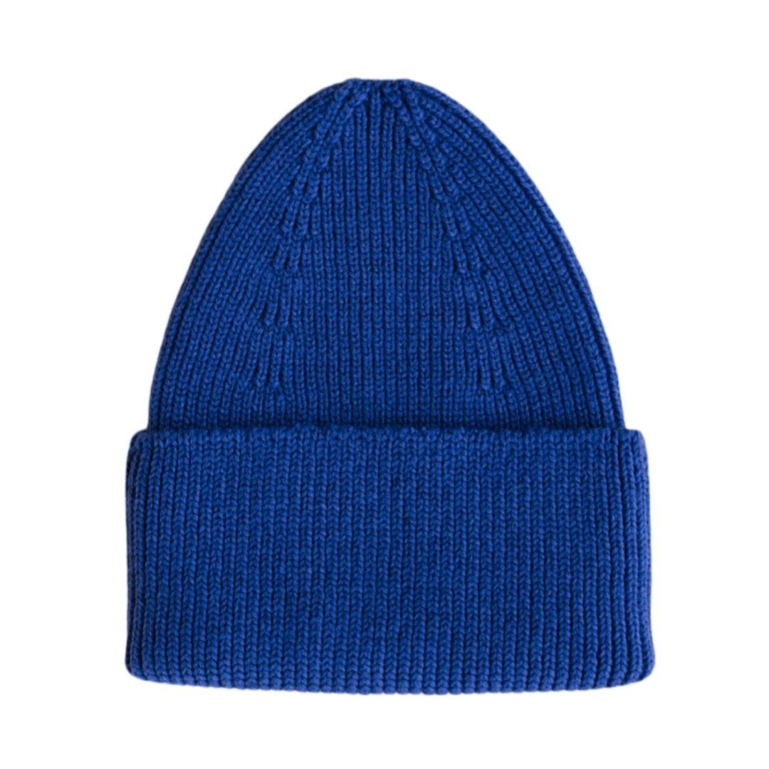 Hvid Fonzie Kids Beanie Cobalt Blue - La Gentile Store