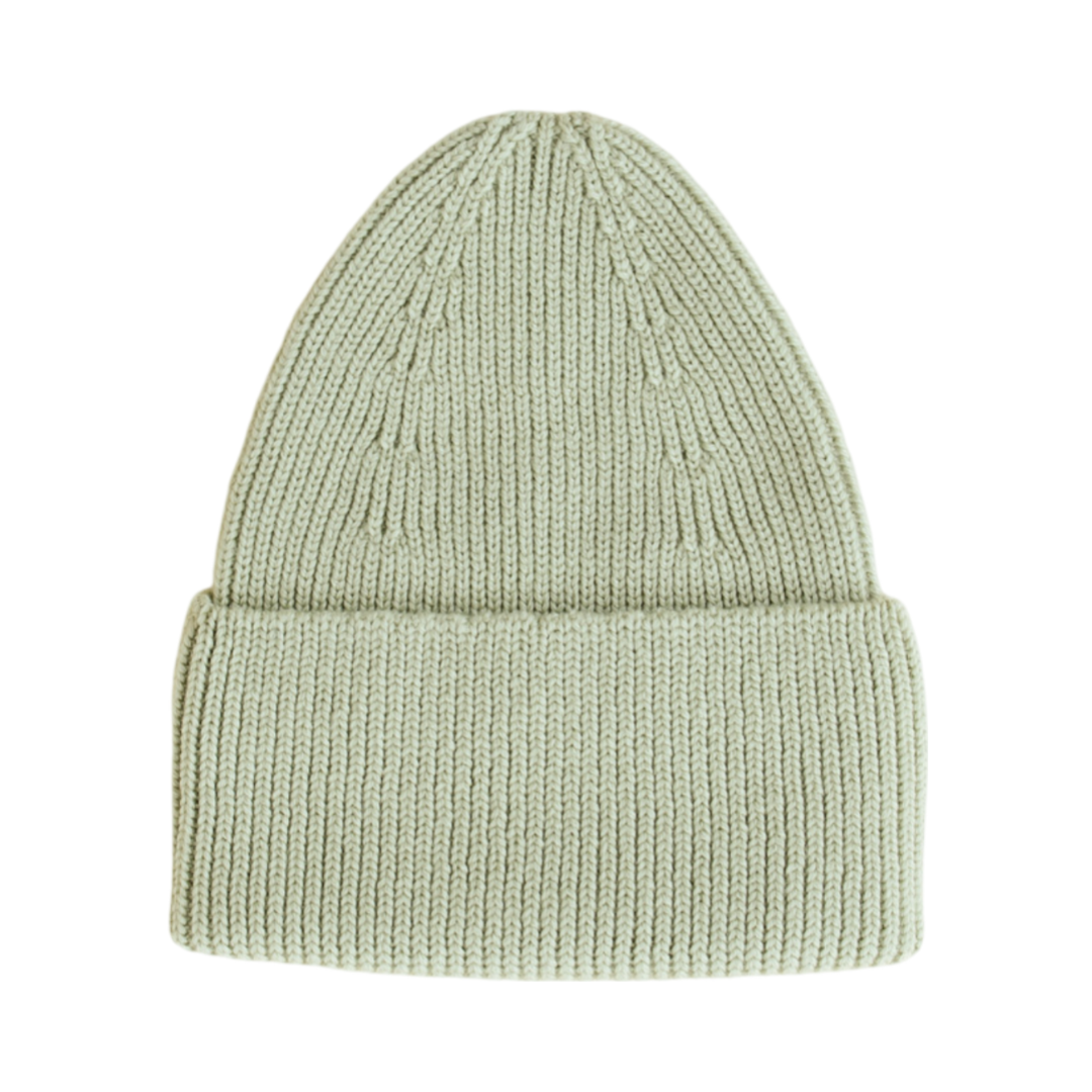 Hvid Fonzie Kids Beanie Mint - La Gentile Store