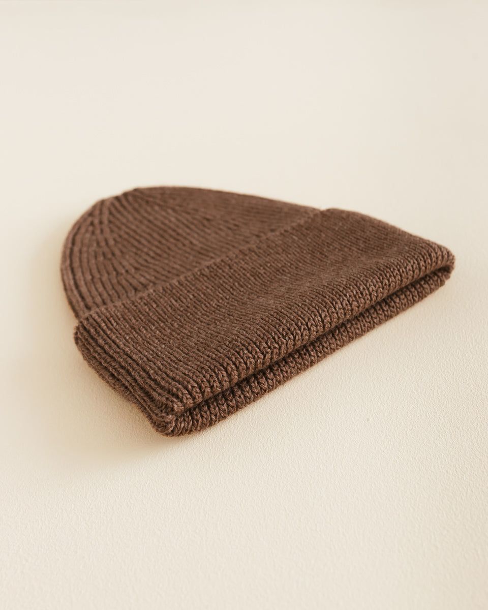 Hvid Fonzie Beanie Mocha