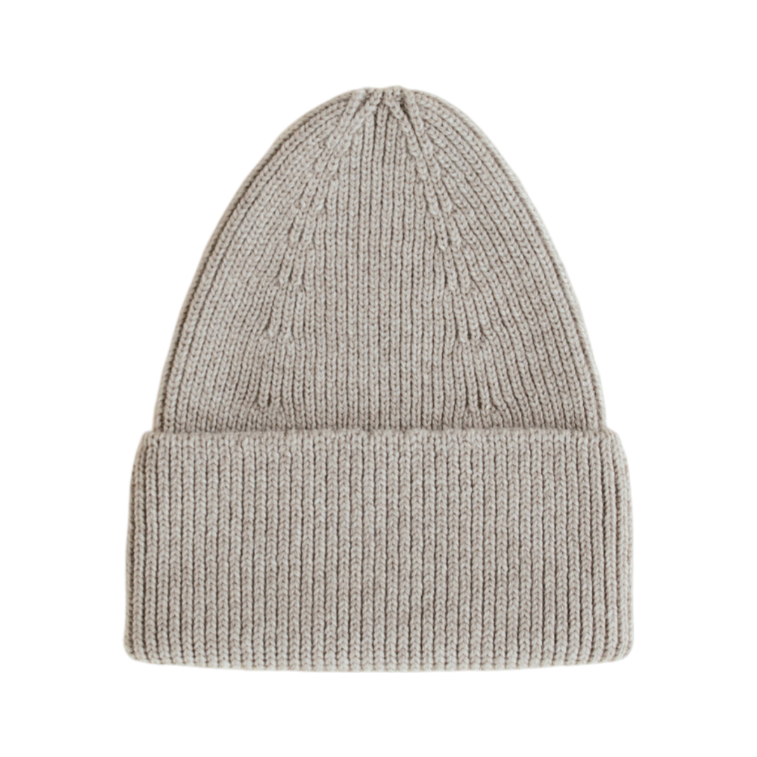 Hvid Fonzie Kids Beanie Pebble - La Gentile Store