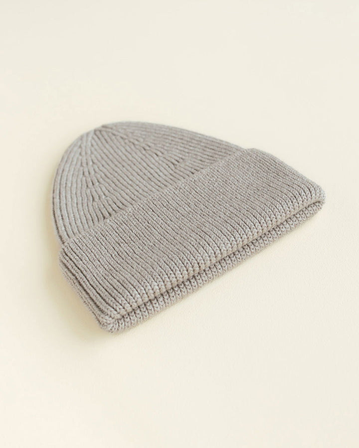 Hvid Fonzie Kids Beanie Pebble - La Gentile Store
