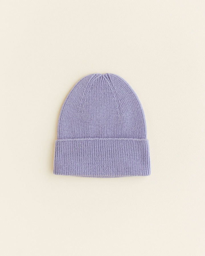 Hvid Fonzie Newborn Beanie Lilac - La Gentile Store