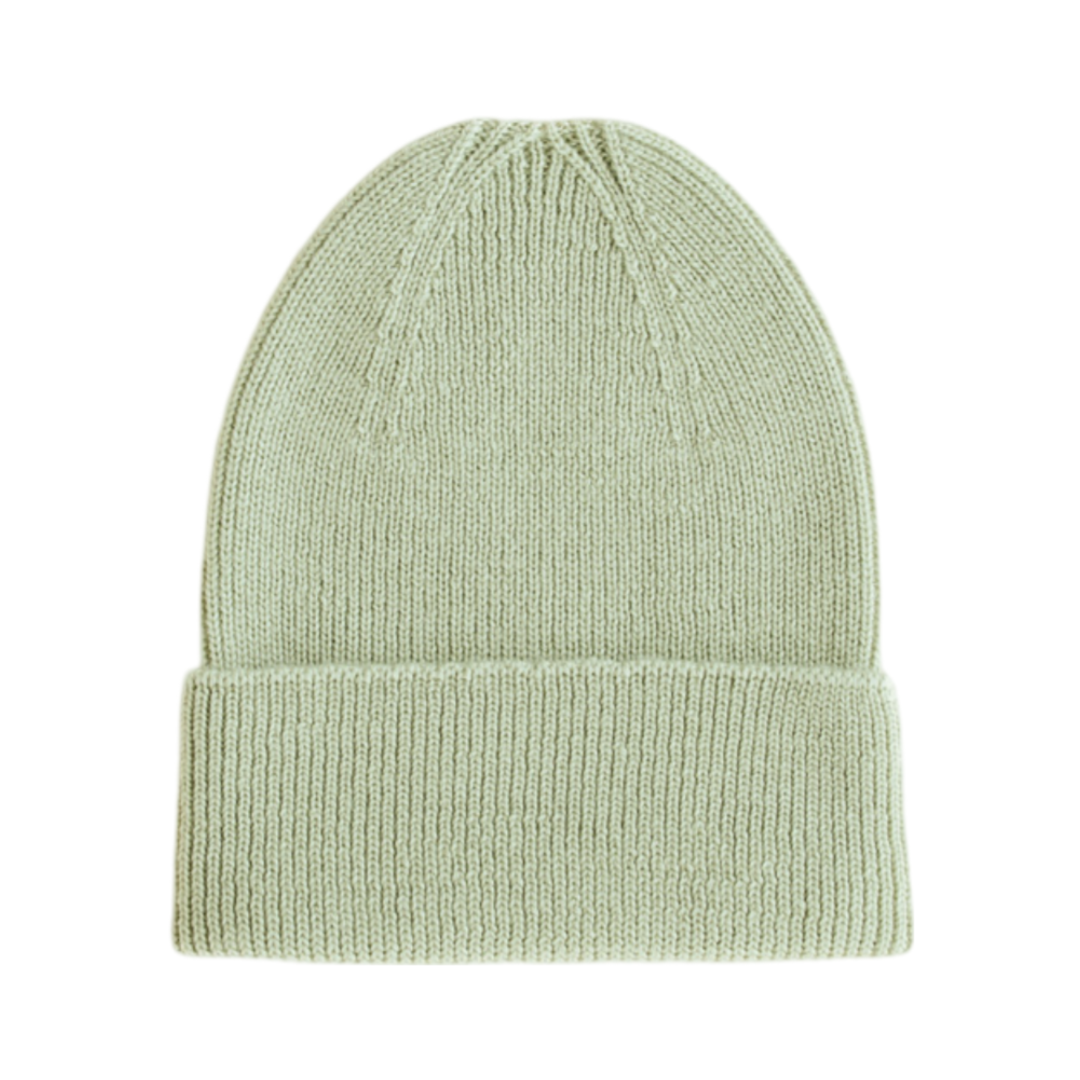 Hvid Fonzie Newborn Beanie Mint - La Gentile Store