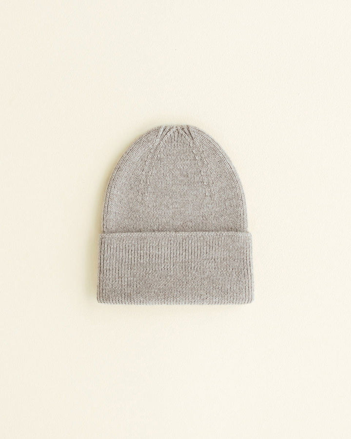 Hvid Fonzie Newborn Beanie Pebble - La Gentile Store