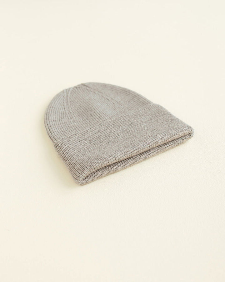Hvid Fonzie Newborn Beanie Pebble - La Gentile Store