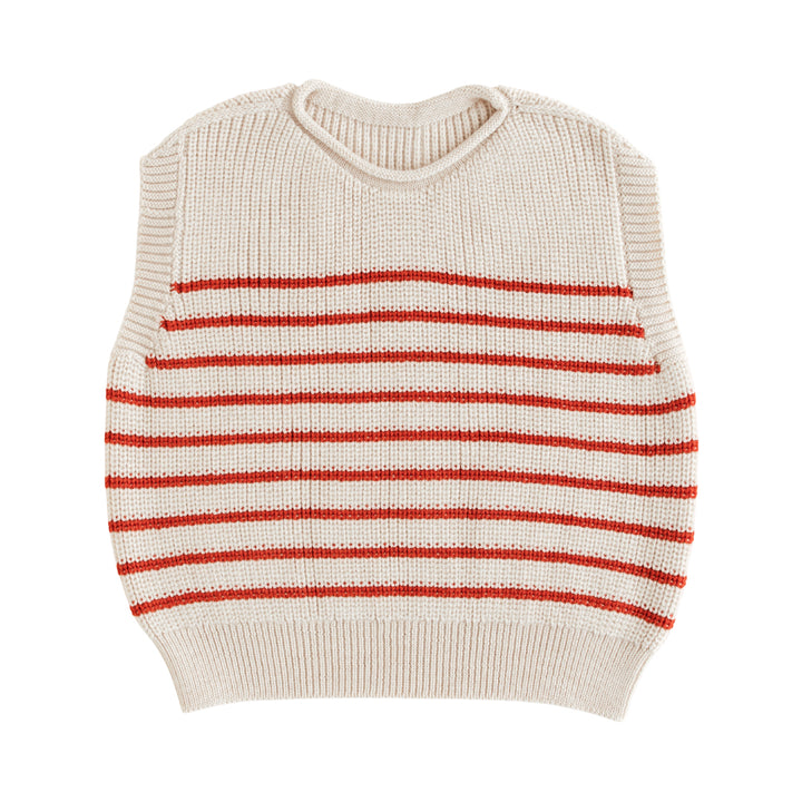 Hvid Vest Harvey Kids Cream - Red