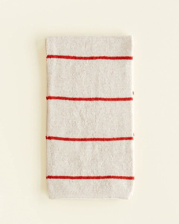 Hvid Igor Scarf Red Cream Stripe - La Gentile Store
