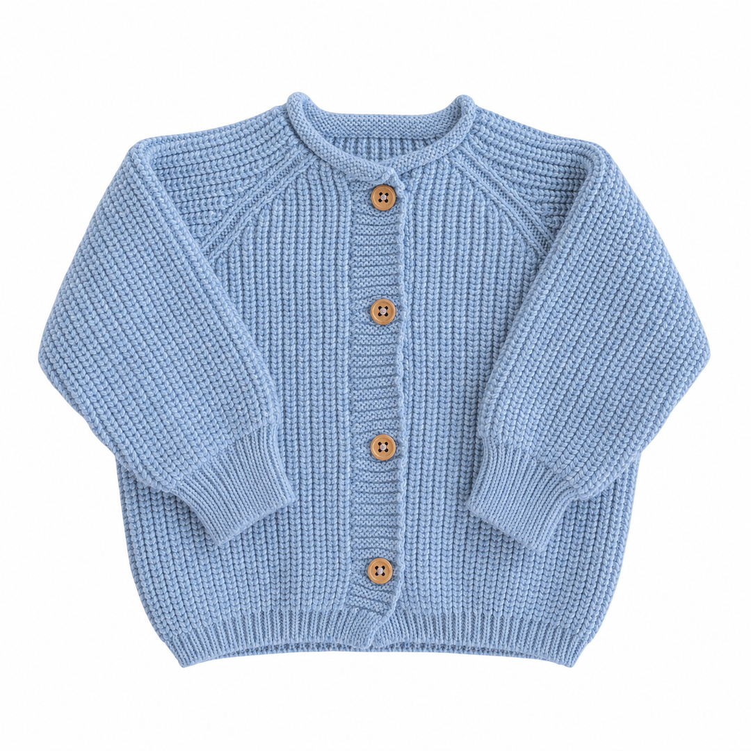 Hvid Cardigan Inga Light Blue