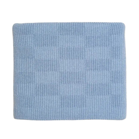 Hvid Blanket Ivy Light Blue