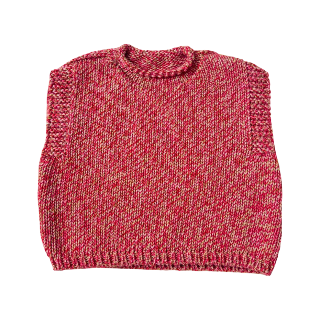 Hvid Klara Vest Happy Melange Red