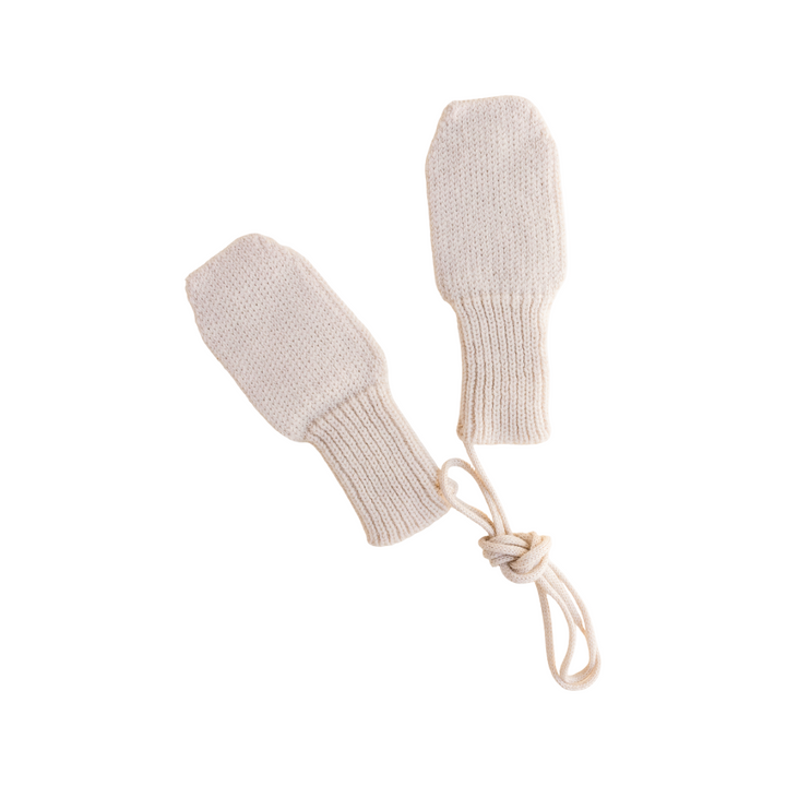 Hvid Wool Mittens Fiza Cream