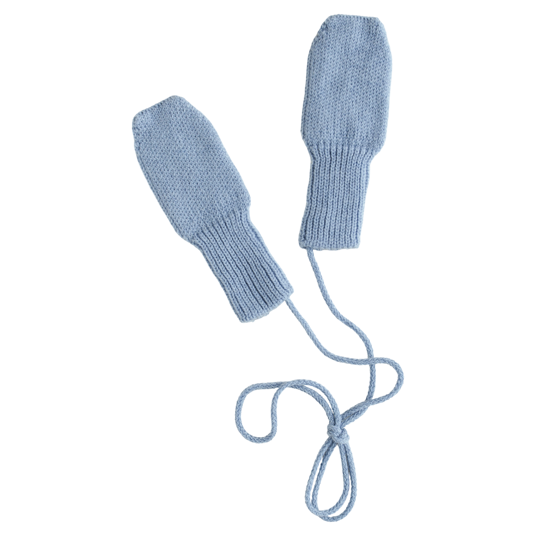 Hvid Wool Mittens Fiza Light Blue