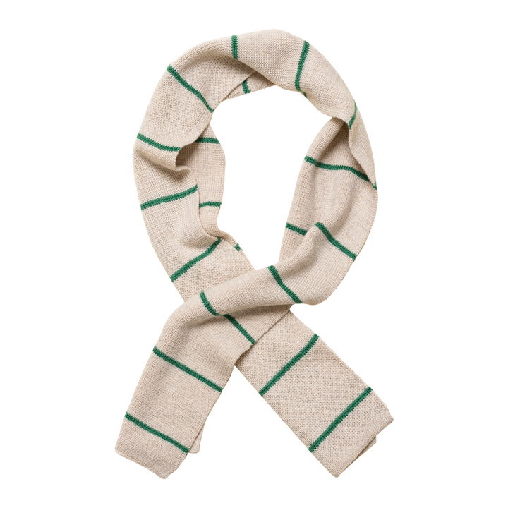 Hvid Igor Scarf Cream Grass Stripe