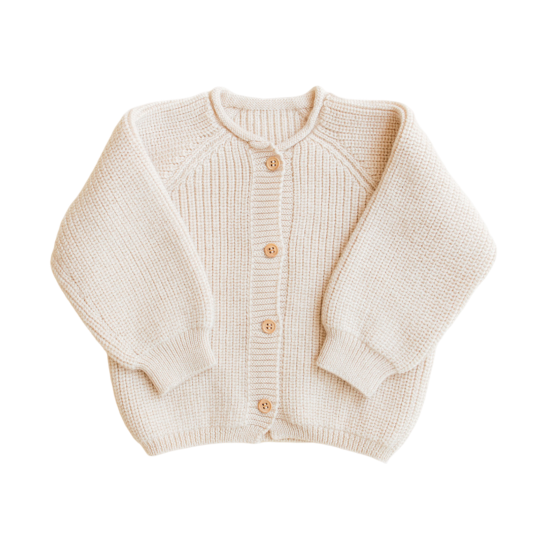 Hvid Sweater Cardigan Inga Cream - La Gentile Store