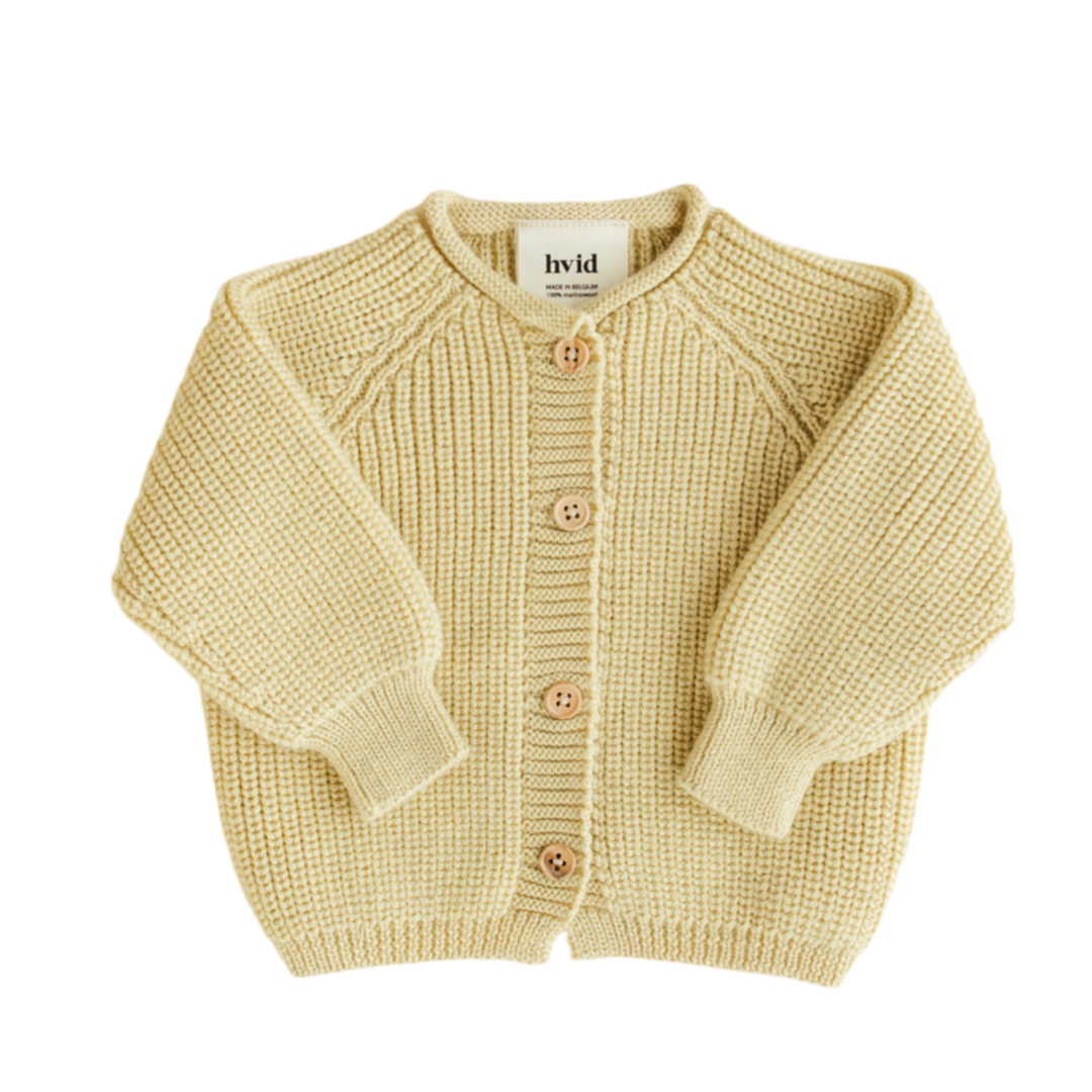 Hvid Sweater Cardigan Inga Light Yellow - La Gentile Store