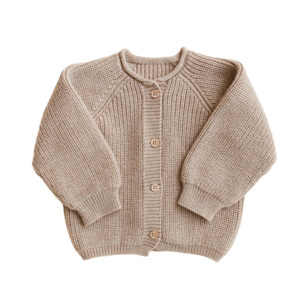 Hvid Sweater Cardigan Inga Sand - La Gentile Store