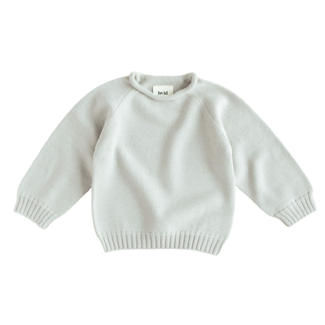 Hvid Sweater Georgette Light Grey - La Gentile Store