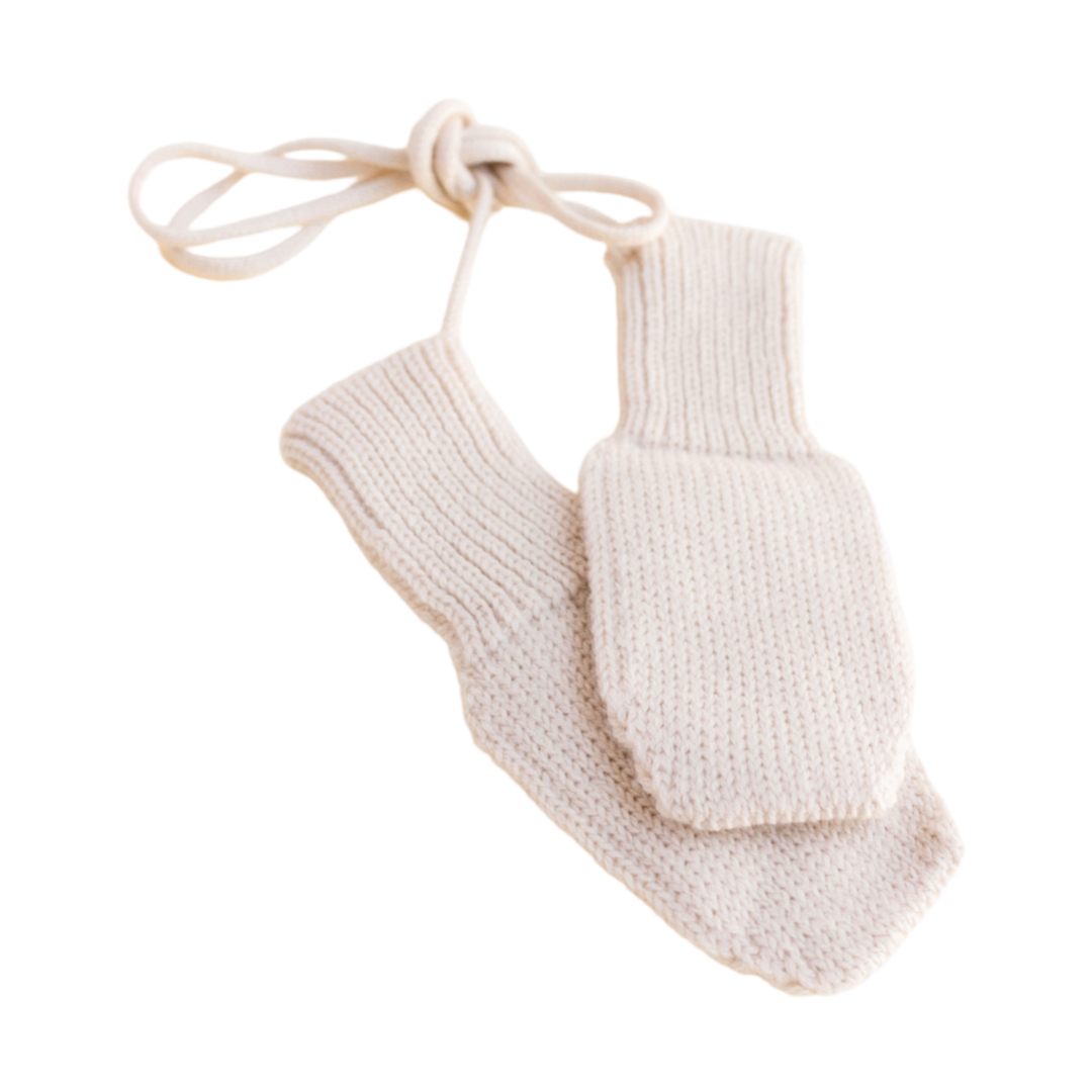 Hvid Wool Mittens Fiza Cream - La Gentile Store