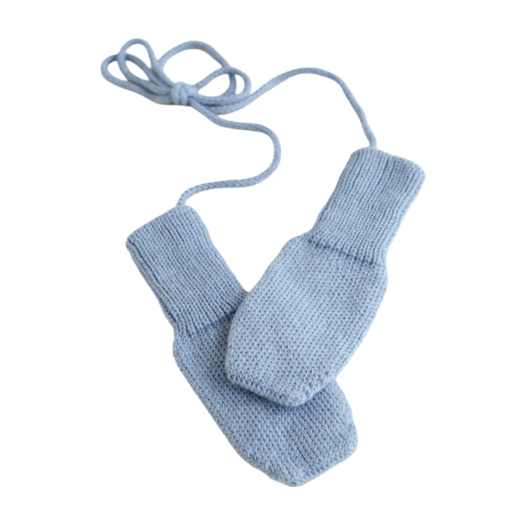 Hvid Wool Mittens Fiza Light Blue - La Gentile Store
