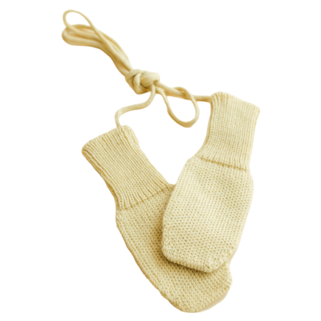 Hvid Wool Mittens Fiza Light Yellow - La Gentile Store