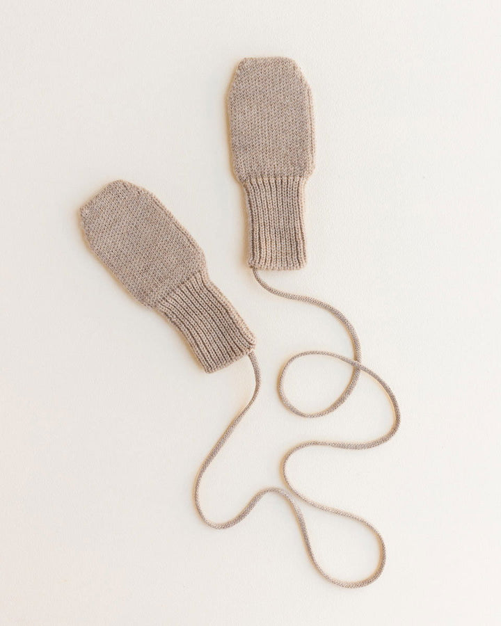 Hvid Wool Mittens Fiza Sand - La Gentile Store