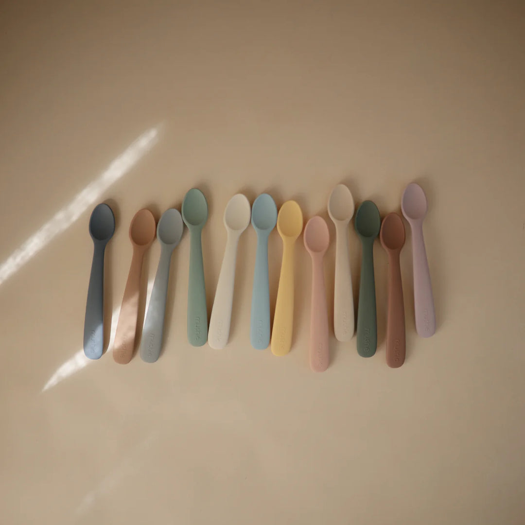 Mushie Silicone Spoons 2 Pack - Powder Blue