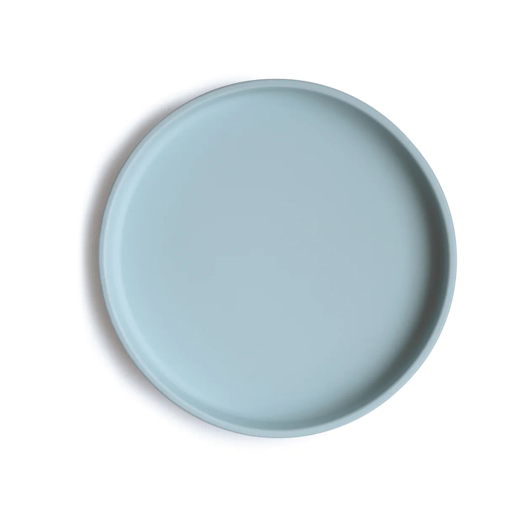 Mushie Classic Silicone Plate Powder Blue