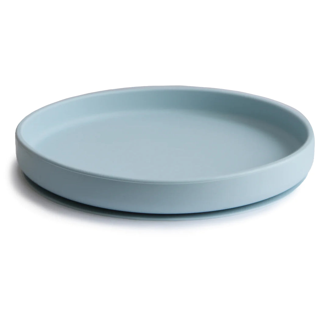 Mushie Classic Silicone Plate Powder Blue