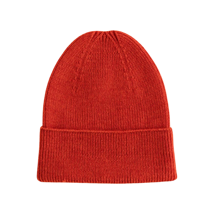 Hvid Fonzie Newborn Beanie Red