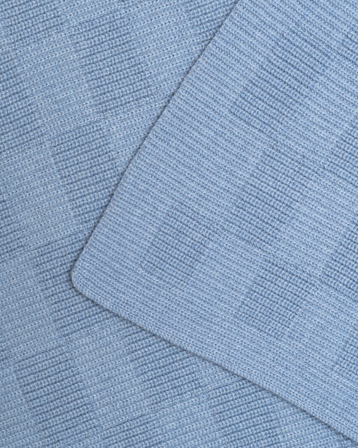 Hvid Blanket Ivy Light Blue