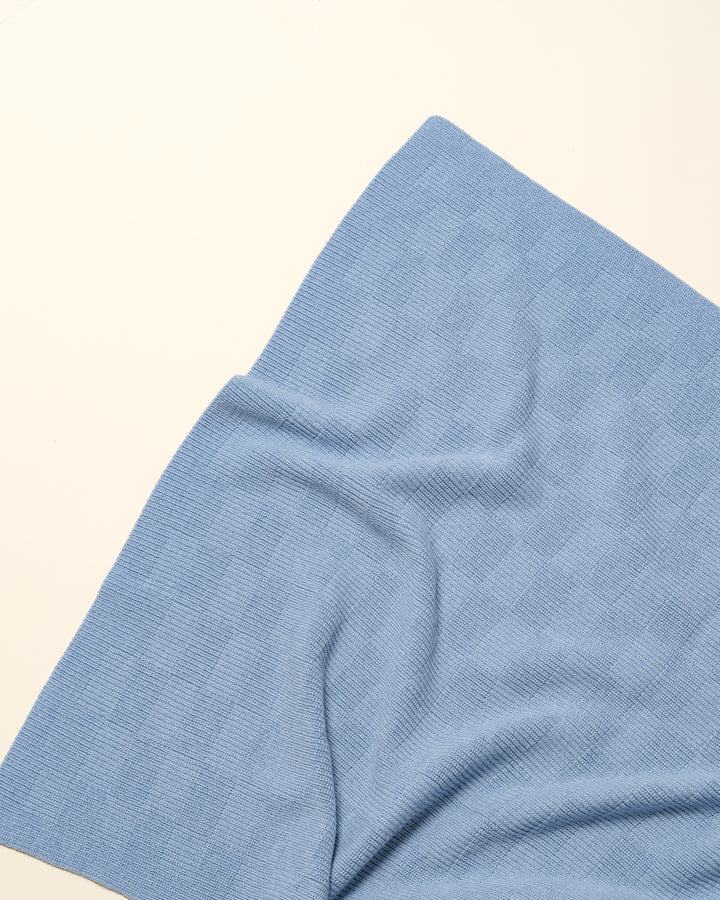 Hvid Blanket Ivy Light Blue