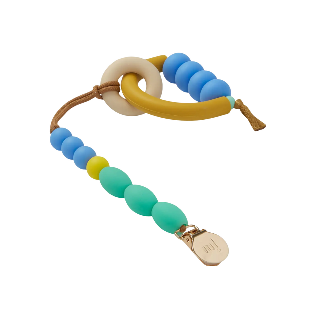 January Moon Pacific Arch Teether + Pacifier Clip Set - La Gentile Store