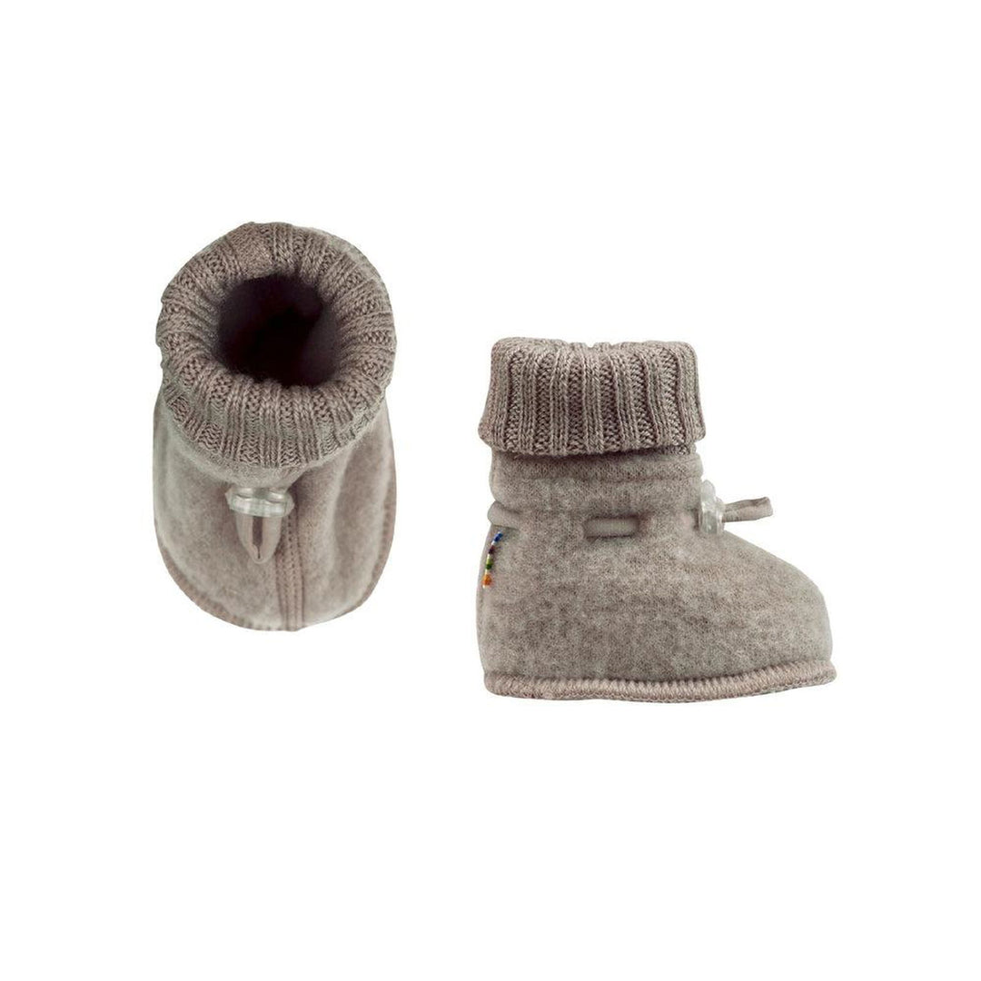 Joha Baby Booties Wool Fleece Sesame Melange - La Gentile Store