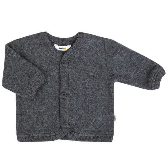 Joha Cardigan Wool Fleece Dark Grey - La Gentile Store