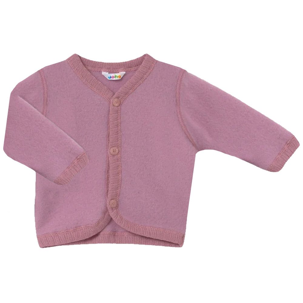 Joha Cardigan Wool Fleece Pink - La Gentile Store