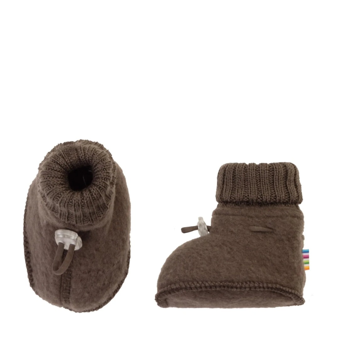 Joha Baby Booties Wool Fleece Brown