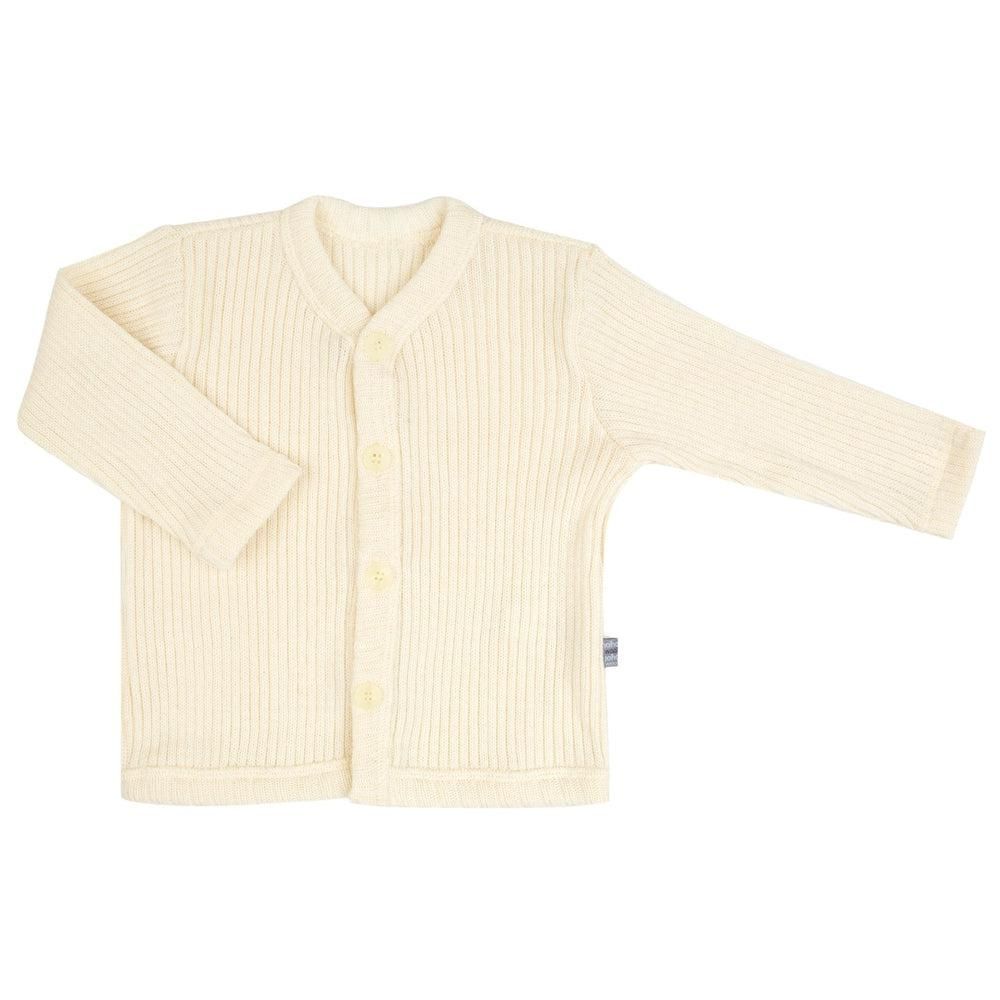 Joha Wool Cardigan Ribbed Natural - La Gentile Store