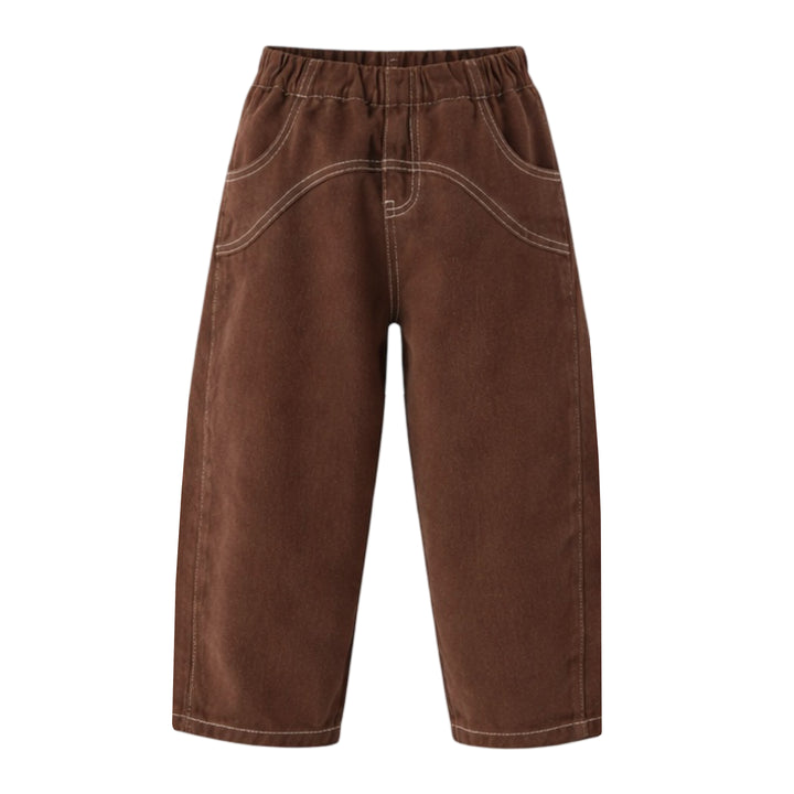 Juni Dylan Barrel Leg Jean Cocoa