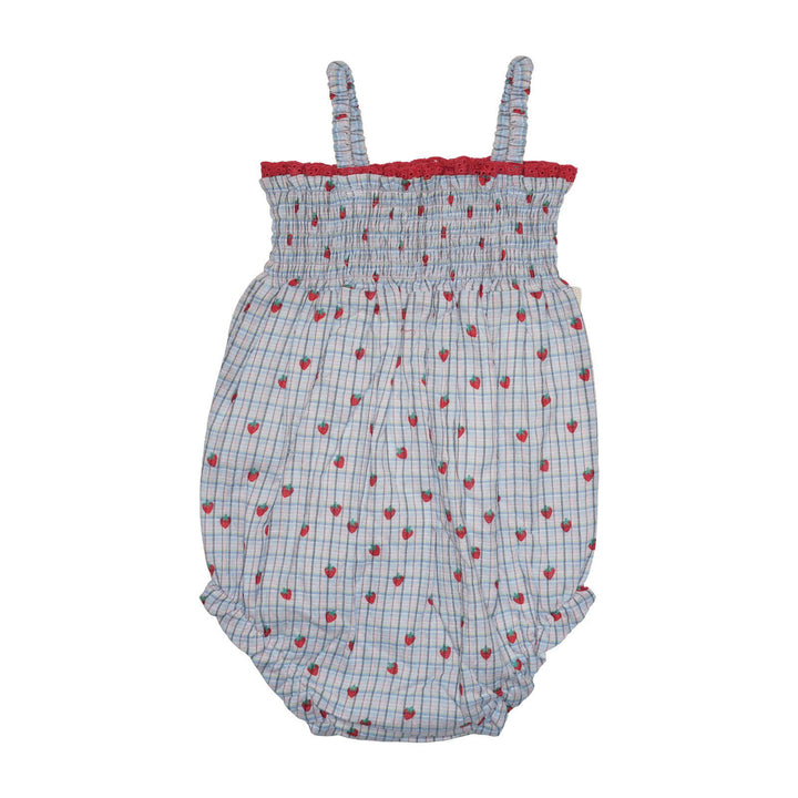 Juni Lottie Romper Strawberry Check - La Gentile Store
