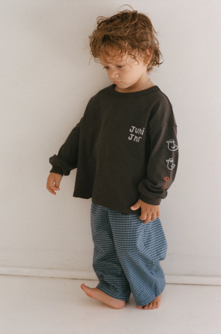Juni Duck Duck Goose Tee Washed Black