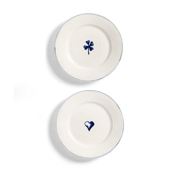 Anouk Kramer Heart & Clover Wall Plates - Set of 2