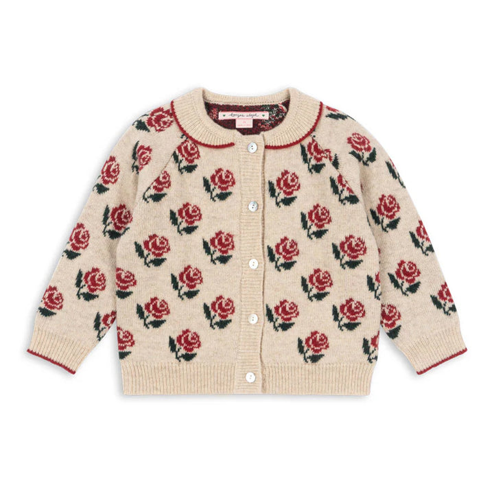 Belou Knit Rose Collar Cardigan