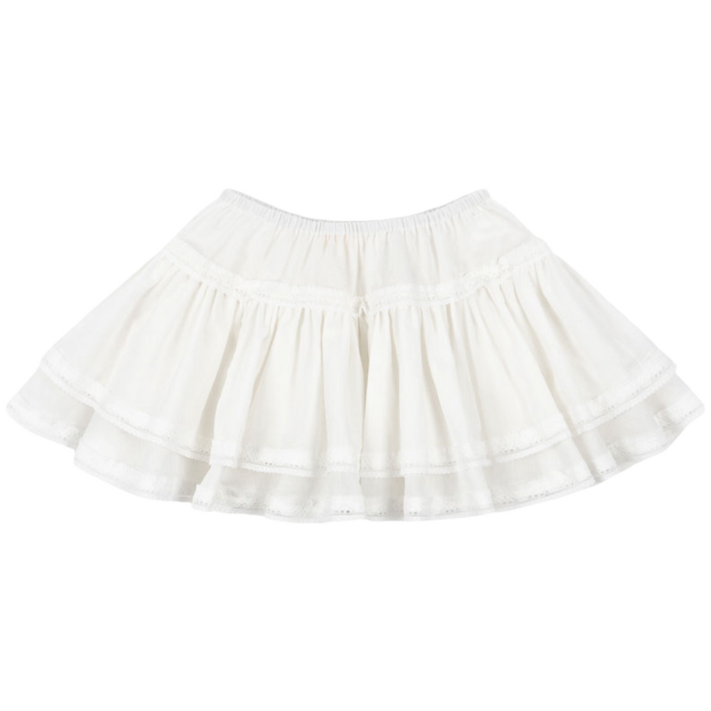 Konges Sløjd Mora Skirt – Organic Cotton Broderie Kids Skirt White