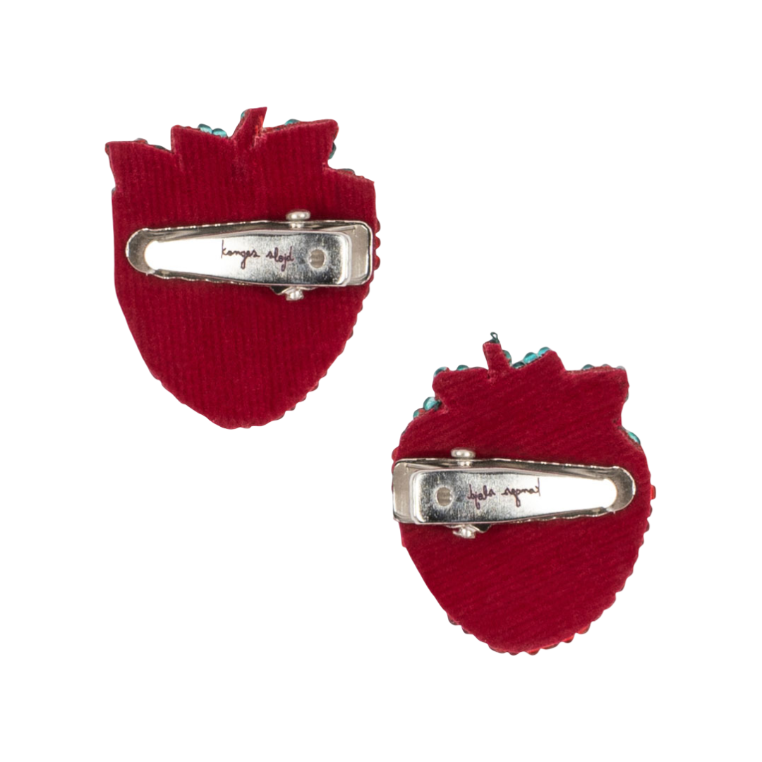 Konges Sløjd Strawberry Beaded Hairclips - 2 Pack