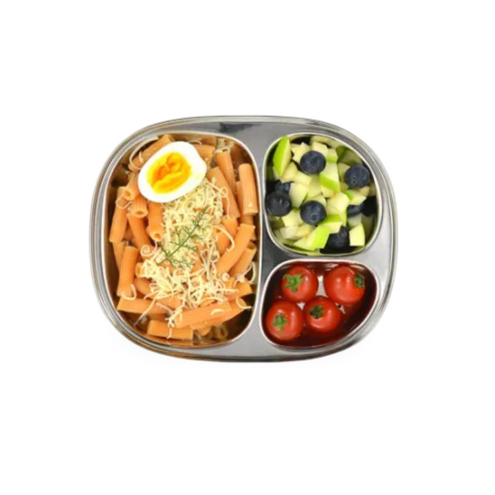 Stainless Steel 3 Parts Kids Plate
