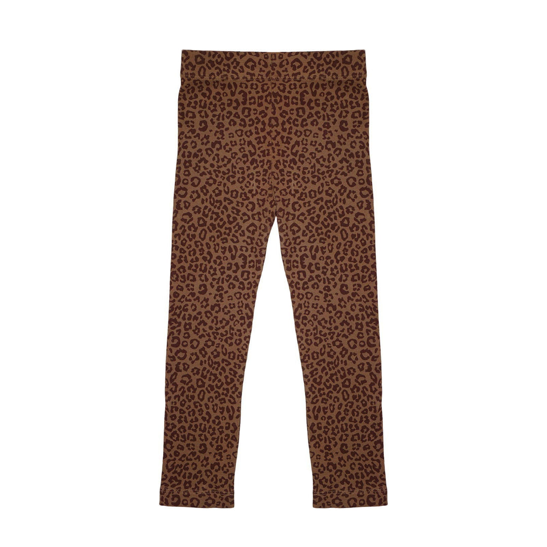 Leopard Print Kids Leggings Brown - La Gentile Store