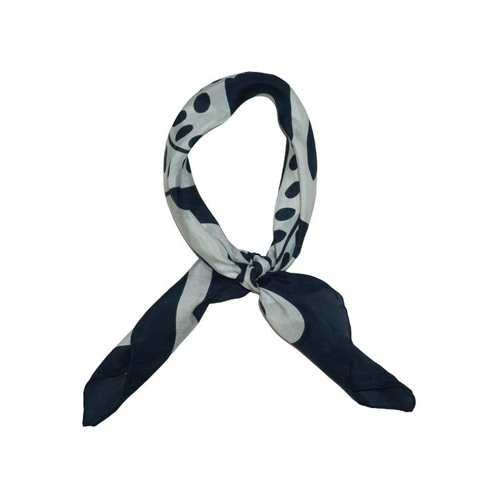 Silk Bandana Peace & Love Navy