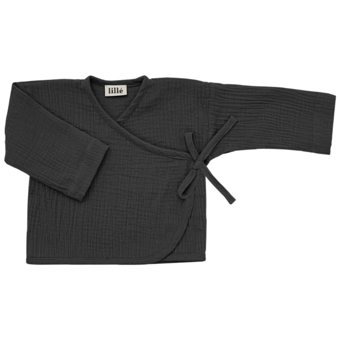 Lillé Muslin Kimono Top Charcoal - La Gentile Store