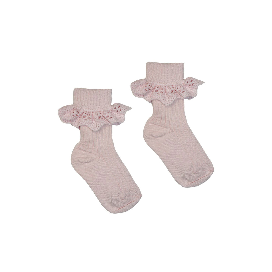 Lisa Baby Socks with Lace - Cherry Blossom - La Gentile Store